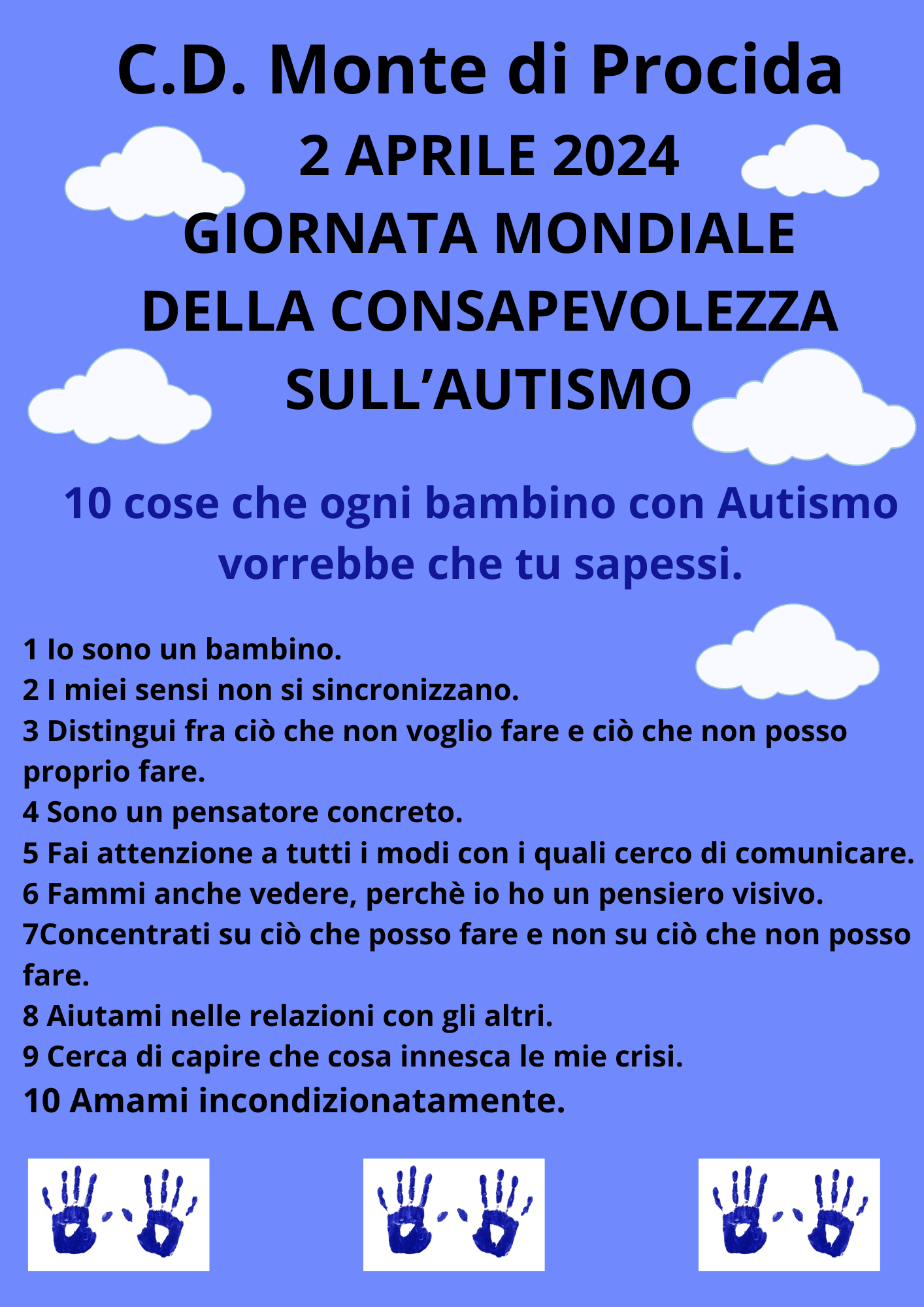 GIORNATA MONDIALE DELLA CONSAPEVOLEZZA SULL’AUTISMO.